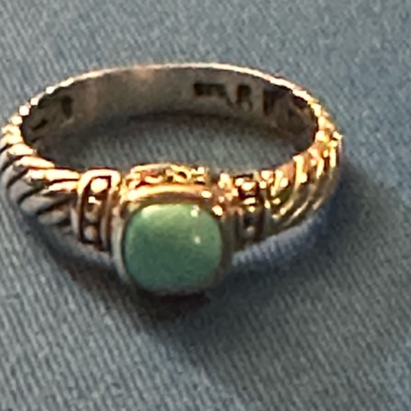 NWT Samuel B. Sterling Sleeping Beauty Turquoise cushion cut ring Size 9 - Picture 4 of 8